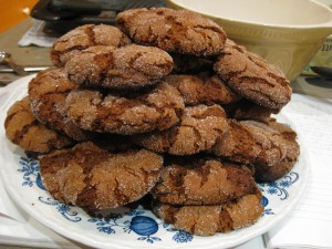 A plate of ginger cookies!