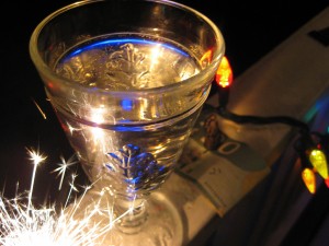 Midnight 2008: Sparklers, champagne, Ganesh, money