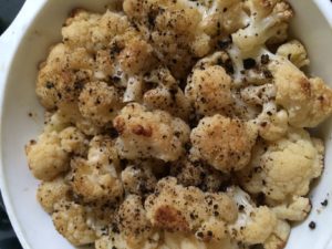 Roasted Cauliflower with Sesame Oil